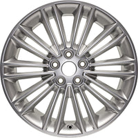 New 18" 2013-2016 Ford Fusion Hyper Silver Replacement Alloy Wheel - 3960 - Factory Wheel Replacement