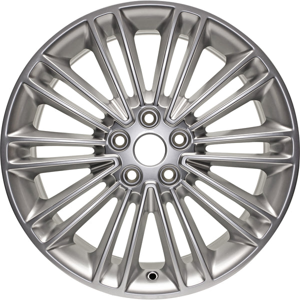 New 18" 2013-2016 Ford Fusion Hyper Silver Replacement Alloy Wheel - 3960 - Factory Wheel Replacement