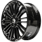 New 18" 2013-2014 Lincoln MKZ Black Chrome Replacement Alloy Wheel - Factory Wheel Replacement