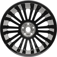 New 18" 2013-2014 Lincoln MKZ Black Chrome Replacement Alloy Wheel - Factory Wheel Replacement