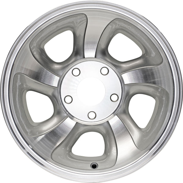 thumbnail image 2 of 16 Inch Replacement Rim For Chevrolet GMC Sonoma S15 Jimmy S10 2001-2005 - Machined Silver - 5x120mm 2 of 4