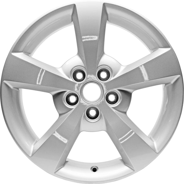 New 17" 2006-2012 Chevrolet Malibu All Silver Replacement Alloy Wheel - Factory Wheel Replacement