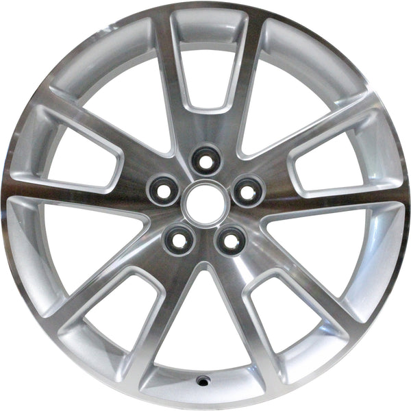 New Set of 4 Chrome Reproduction 2.185" Center Caps for Alloy Wheels from 2008-2012 Chevy Malibu - Factory Wheel Replacement