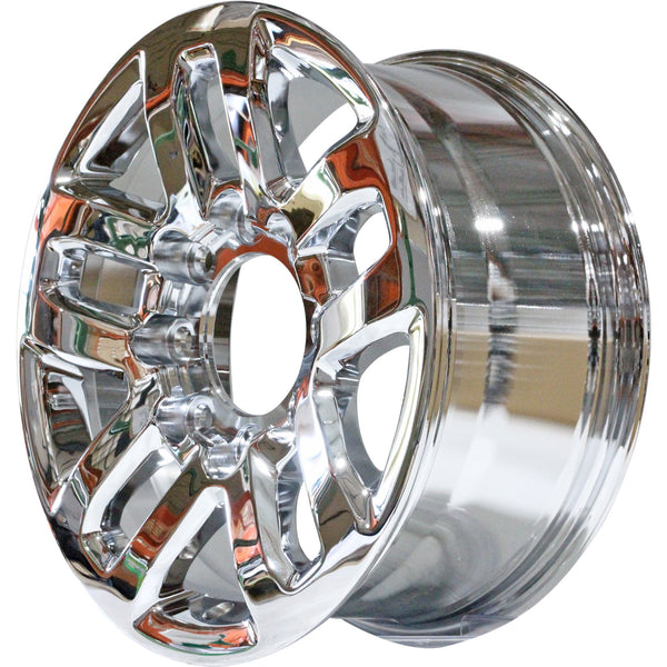 New 18" 2015-2019 Chevrolet Silverado 3500 SRW Replacement Chrome Wheel - 5709 - Factory Wheel Replacement