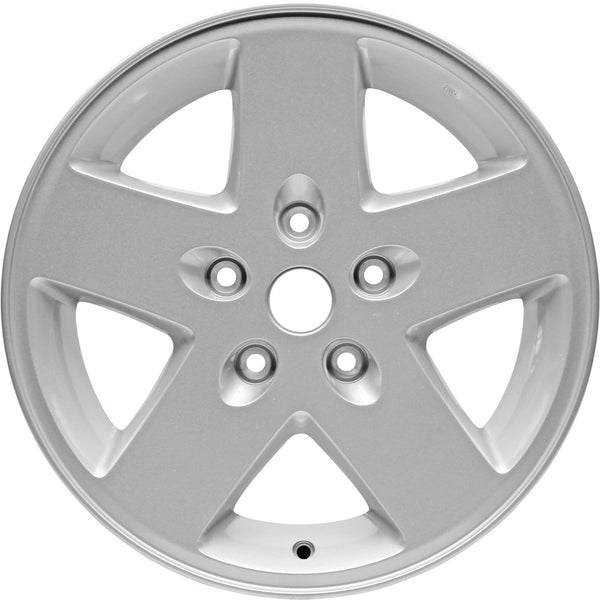 New 17" 2007-2018 Jeep Wrangler JK All Silver Replacement Alloy Wheel - 9074 - Factory Wheel Replacement