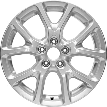New 17" 2014-2018 Jeep Cherokee Silver Replacement Alloy Wheel - 9130