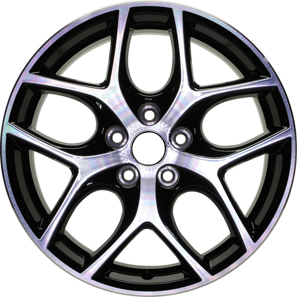 New 17" 2015-2018 Ford Focus Machine Black Replacement Alloy Wheel - 10012 - Factory Wheel Replacement