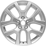 New 18" 2011-2015 Nissan Rogue Silver Replacement Alloy Wheel - 62561 - Factory Wheel Replacement