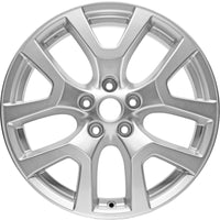 New 18" 2011-2015 Nissan Rogue Silver Replacement Alloy Wheel - 62561 - Factory Wheel Replacement