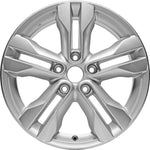 New 17" 2011-2015 Nissan Rogue Silver Replacement Alloy Wheel - 62574 - Factory Wheel Replacement