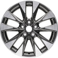 New 17" 2016-2019 Nissan Sentra Machine Charcoal Replacement Alloy Wheel - 62730