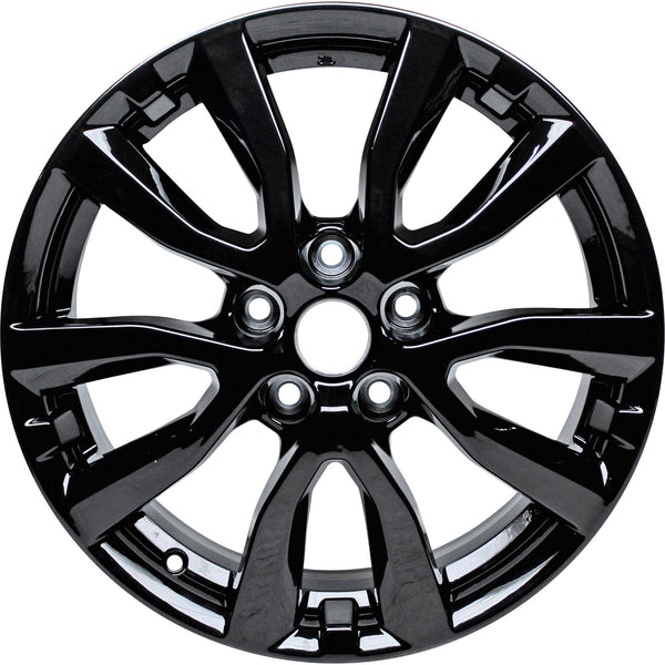 New 17" 2017-2020 Nissan Rogue Black Replacement Alloy Wheel - 62746 - Factory Wheel Replacement