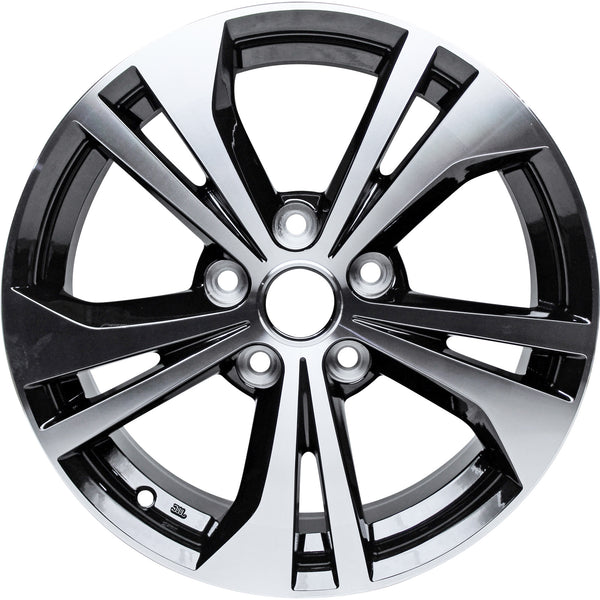 New 16" 2020-2023 Nissan Sentra Machined and Black Replacement Alloy Wheel - 62822 - Factory Wheel Replacement
