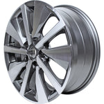 New 17" 2020-2023 Nissan Sentra Machined and Grey Replacement Alloy Wheel - 62824 - Factory Wheel Replacement