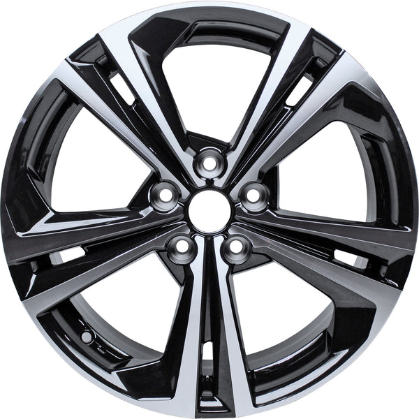 New 18" 2020-2023 Nissan Sentra SR Machined and Black Replacement Alloy Wheel - 62825 - Factory Wheel Replacement