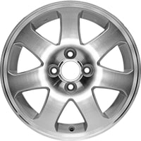 New Set of 4 15" 1999-2000 Honda Civic Si Reproduction Alloy Wheels - Machine Silver - 63793 - Factory Wheel Replacement