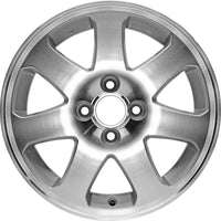 New Set of 4 15" 1999-2000 Honda Civic Si Reproduction Alloy Wheels - Machine Silver - Factory Wheel Replacement