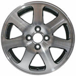 New Set of 4 15" 1999-2000 Honda Civic Si Reproduction Alloy Wheels - Machine Black - Factory Wheel Replacement