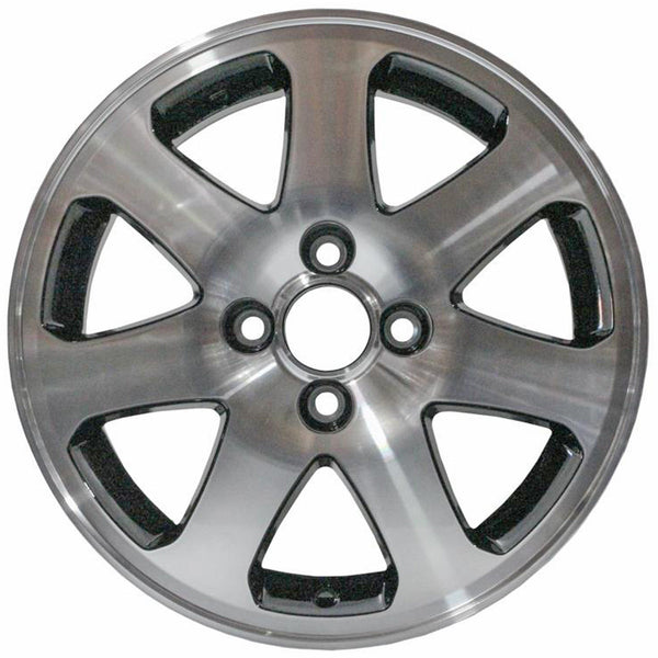 New Set of 4 15" 1999-2000 Honda Civic Si Reproduction Alloy Wheels - Machine Black - Factory Wheel Replacement