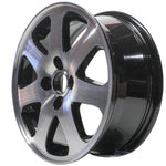 New Set of 4 15" 1999-2000 Honda Civic Si Reproduction Alloy Wheels - Machine Black - Factory Wheel Replacement