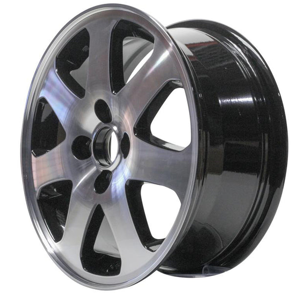 New Set of 4 15" 1999-2000 Honda Civic Si Reproduction Alloy Wheels - Machine Black - Factory Wheel Replacement