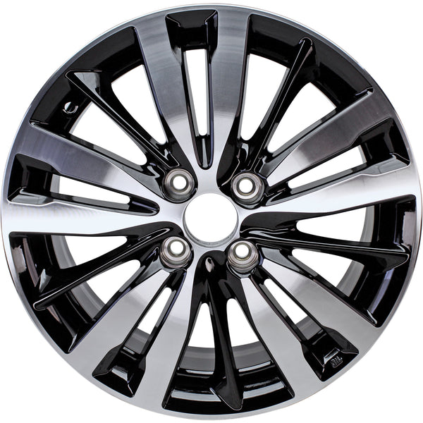 New 16" 2015-2020 Honda Fit Machined and Black Replacement Alloy Wheel - 64073 - Factory Wheel Replacement