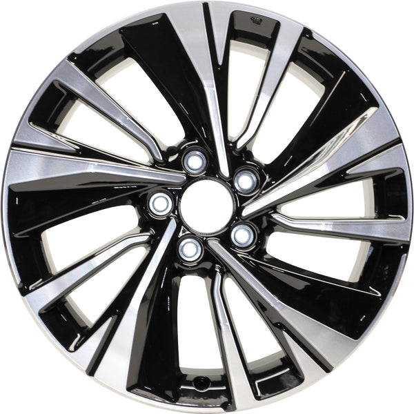 New Set of 4 Black Reproduction 2.75" Center Caps for Alloy Wheels from 2016-2017 Honda Accord - Factory Wheel Replacement