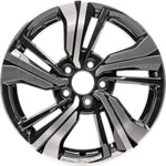 New Set of 4 Black Reproduction 2.75" Center Caps for Alloy Wheels from 2017-2021 Honda Civic - Factory Wheel Replacement