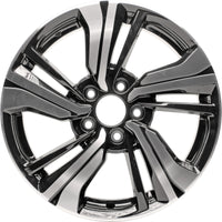 New Set of 4 Black Reproduction 2.75" Center Caps for Alloy Wheels from 2017-2021 Honda Civic - Factory Wheel Replacement