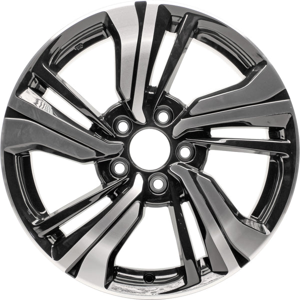 New Set of 4 Black Reproduction 2.75" Center Caps for Alloy Wheels from 2017-2021 Honda Civic - Factory Wheel Replacement