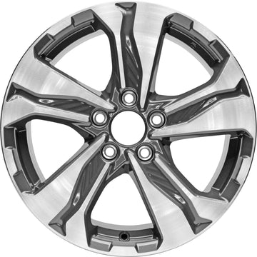 New 17" 2017-2022 Honda CR-V Charcoal Machine Replacement Alloy Wheel - 64110
