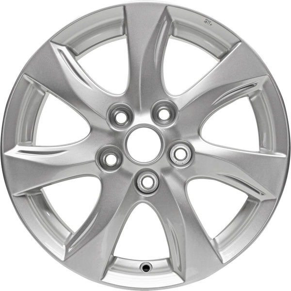 New 16" 2010-2012 Mazda 3 Silver Replacement Alloy Wheel - 64927 - Factory Wheel Replacement