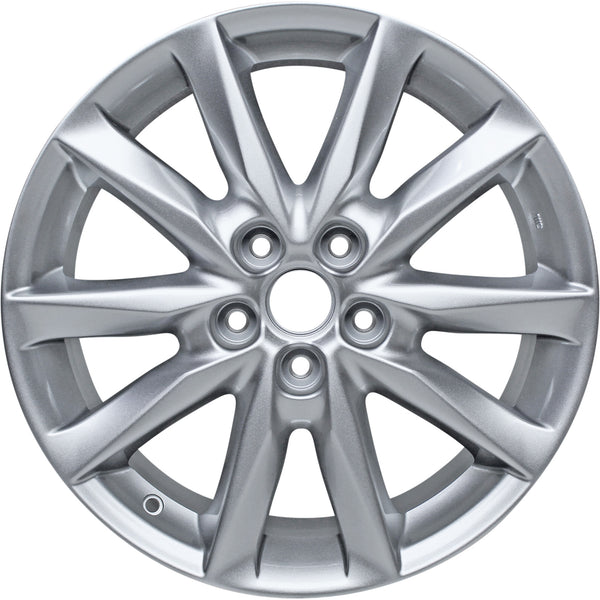 New 18" 2017-2018 Mazda 3 Silver Replacement Alloy Wheel - 64940 - Factory Wheel Replacement