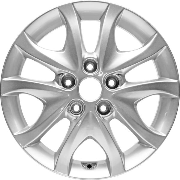 New 16" 2009-2012 Hyundai Elantra Silver Replacement Alloy Wheel - 70777 - Factory Wheel Replacement