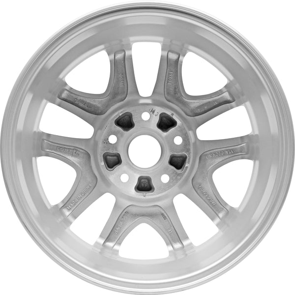 New 16" 2009-2012 Hyundai Elantra Silver Replacement Alloy Wheel - 70777 - Factory Wheel Replacement