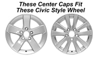 New Reproduction Silver Center Cap for Many Honda Alloy Wheels - 2.75" Diameter - Factory Wheel Replacement