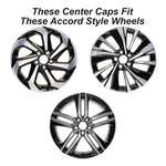New Reproduction Black Center Cap for Many Honda Alloy Wheels - 2.75" Diameter - Factory Wheel Replacement