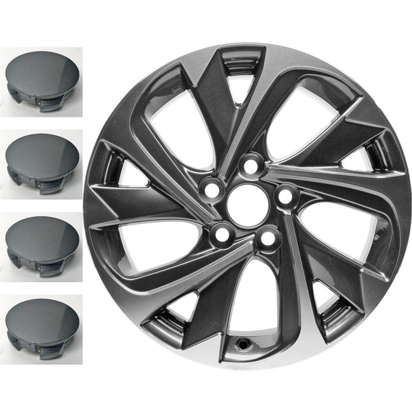 New Reproduction Set of 4 Center Caps for Toyota Corolla iM Alloy Wheels - BC-P001U30 - Factory Wheel Replacement