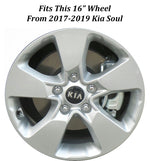 Used Factory OEM KIA Center Cap 2.25" Diameter Black and Chrome 52960-3W200, 52960-2T500, 52960-4C700 - Factory Wheel Replacement