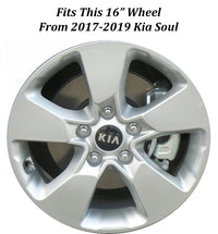 Used Factory OEM KIA Center Cap 2.25" Diameter Black and Chrome 52960-3W200, 52960-2T500, 52960-4C700 - Factory Wheel Replacement