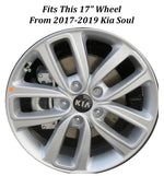 Used Factory OEM KIA Center Cap 2.25" Diameter Black and Chrome 52960-3W200, 52960-2T500, 52960-4C700 - Factory Wheel Replacement