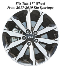 Used Factory OEM KIA Center Cap 2.25" Diameter Black and Chrome 52960-3W200, 52960-2T500, 52960-4C700 - Factory Wheel Replacement