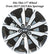 Used Factory OEM KIA Center Cap 2.25" Diameter Black and Chrome 52960-3W200, 52960-2T500, 52960-4C700 - Factory Wheel Replacement